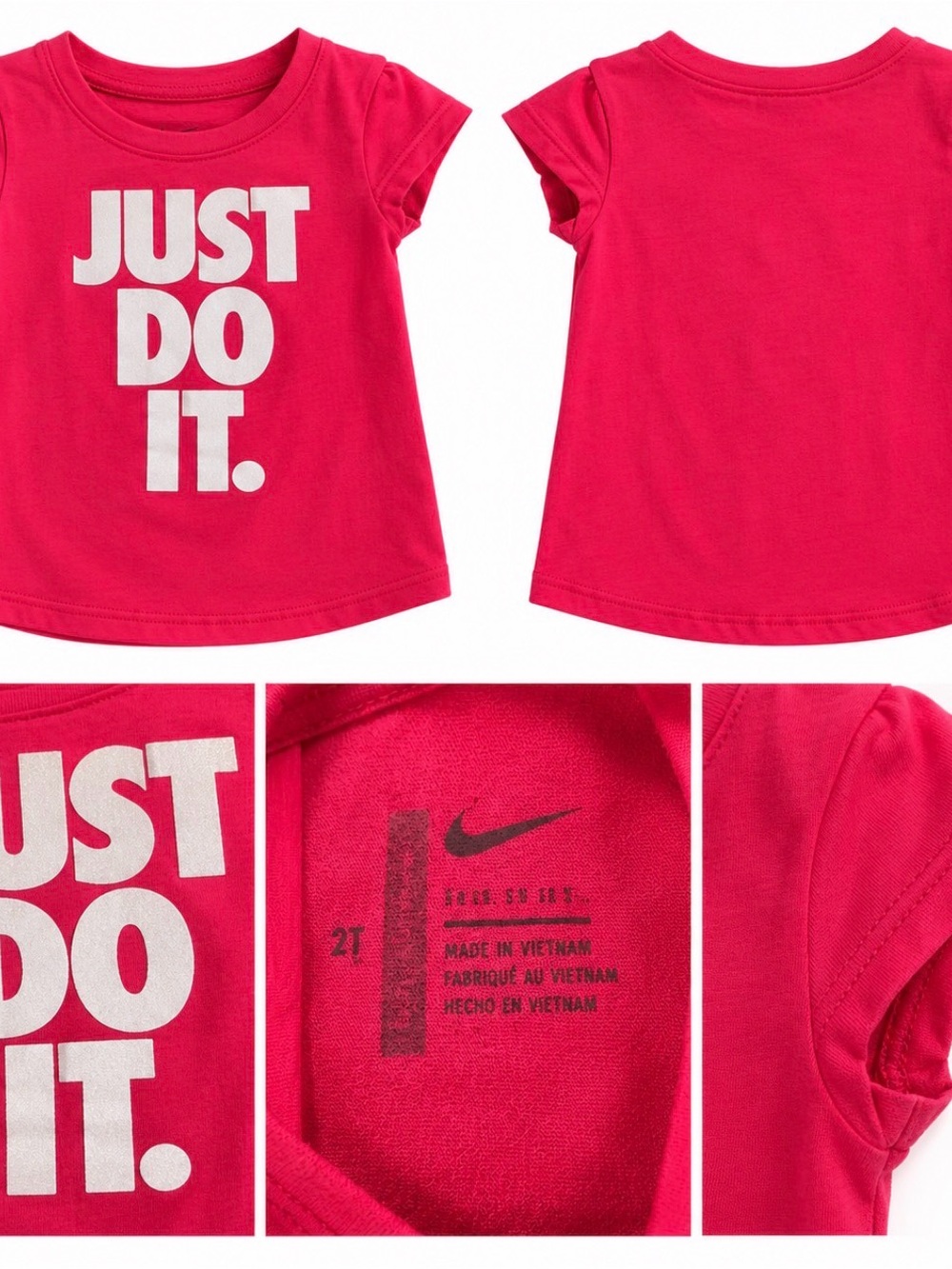 Nike Kids Hot Pink 'Just Do It.' Graphic Tee